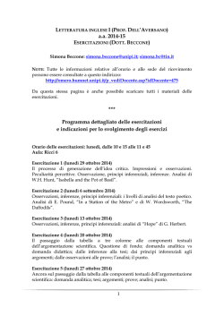 Letteratura inglese_Esercitazioni Beccone