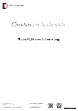 bonus 80 euro - Studio dott. Raffaele Penna