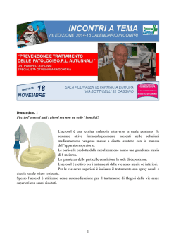 Farmacia Europa patologie respiratorie