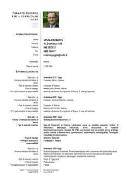 Curriculum Europeo GUGGIA