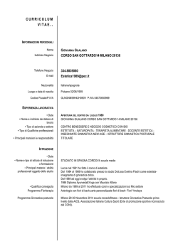 curriculum vitae.. - Studio Benessere Bellezza