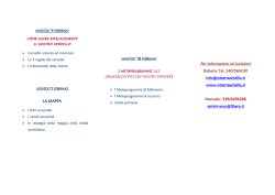 LA MAPPA Per informazioni ed iscrizioni: Roberta