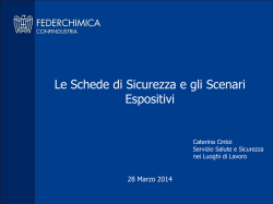 Caterina Cintoi, Federchimica