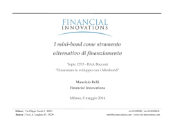I Minibond come strumento alternativo di finanziamento