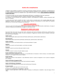 Istruzioni per la compilazione