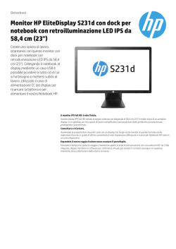 Monitor HP EliteDisplay S231d con dock per notebook con