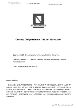 Terzo decreto di approvazione