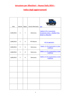 Istruzione per Allestitori &ndash; Nuovo Daily 2014 &ndash; Indice degli