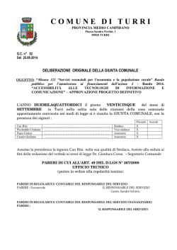 Scarica delibera - Comune di Turri