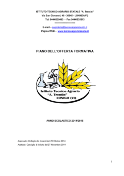 IPOTESI DI P - Istituto Tecnico Agrario Statale A .Trentin