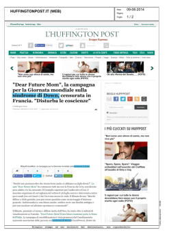 "Dear Future Mom", la campagna per la Giornata