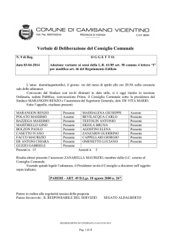 Delibera del Consiglio Comunale n°9 del 03.04.2014