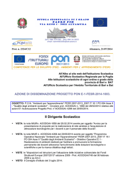 disseminazione PON -FESR 2014-15