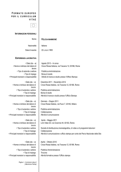 Curriculum vitae Felicia Mammone