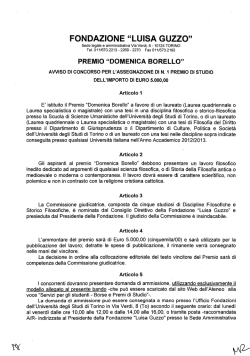 PREMIO "DOMENICA BOREllO" - unito . it