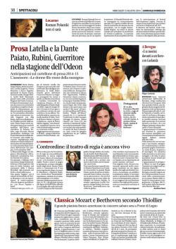 Giornale di Brescia 13 agosto (anticipazioni)