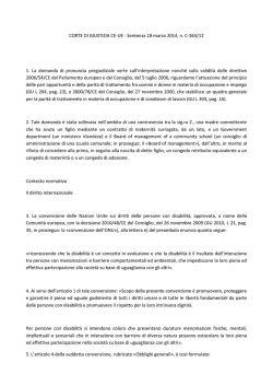 Corte di Giustizia 18 marzo 2014, C-363/12