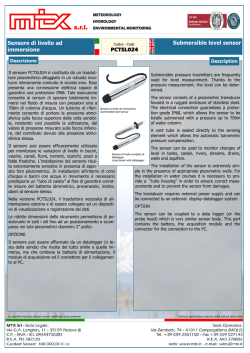 PCTSL024 Submersible level sensor Sensore di livello ad immersione