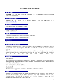 Leggi il regolamento del concorso