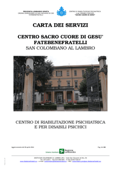 Carta Servizi Centro 28/04/2014