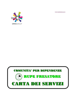 Carta dei servizi Rupe Fresatore