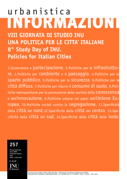 Copertina e indice - Urbanistica informazioni