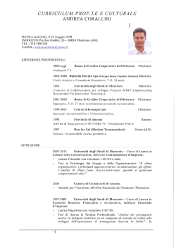 corallini andrea - Corpo Bandistico Citt&agrave; di Filottrano