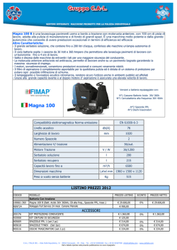 Scheda Listino Fimap Magna 100B