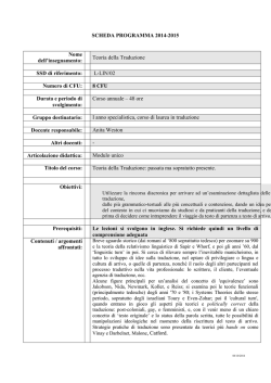 Teoria della Traduzione