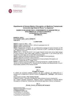 Dipartimento di Scienze Medico Chirurgiche e di