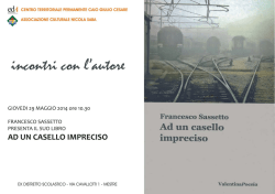 francesco sassetto presenta il suo libro ad un casello