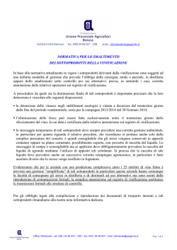 SMALTIMENTO DEI SOTTOPRODOTTI DELLA VINIFICAZIONE nota