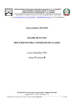 Clesse 5 B - Istituto Cavazzi Sorbelli