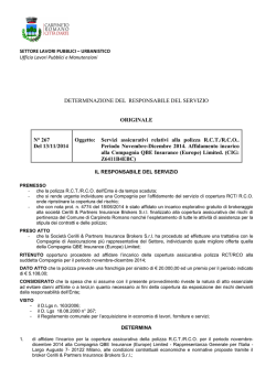 Determina n.267 ufficio tecnico