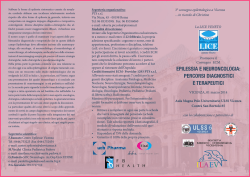EPILESSIA E NEURONCOLOGIA: PERCORSI DIAGNOSTICI