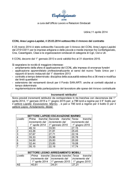 CCNL Area Legno-Lapidei, principali novita del rinnovo contrattuale