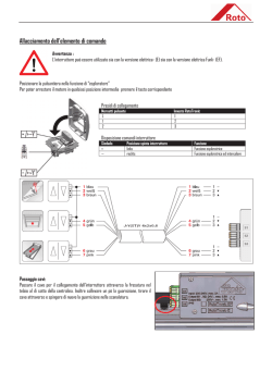 Schema elettrico centralina per modello Designo RotoTronic