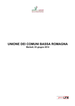 3 giugno 2014 - Unione dei Comuni della Bassa Romagna