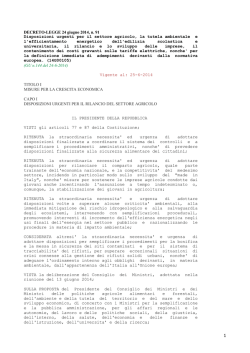 1 DECRETO-LEGGE 24 giugno 2014, n. 91 Disposizioni urgenti per