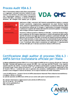 Process Audit VDA 6.3 - VDA-QMC