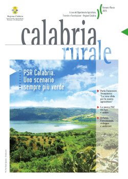 PSR Calabria. Uno scenario sempre pi&ugrave; verde
