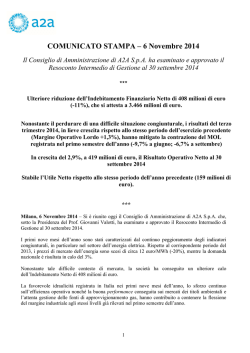 Il comunicato completo in formato pdf