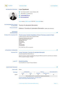 Scarica il mio CV