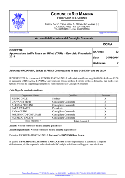 (TARI) - Esercizio Finanziario 2014