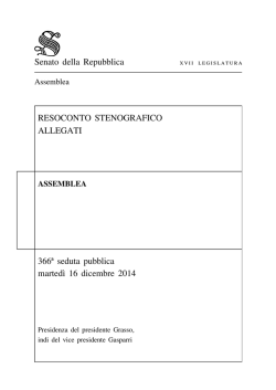 Senato della Repubblica RESOCONTO STENOGRAFICO