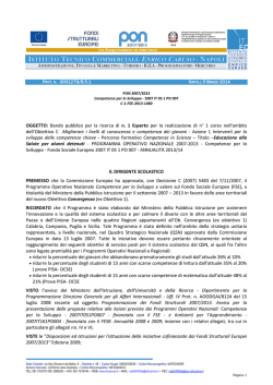 Bando ridotto scienze 13-14