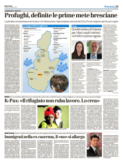 (BresciaOggi) 17 agosto 2014 - K-Pax