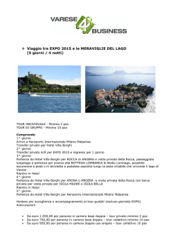 Le nostre proposte expo tour 2015