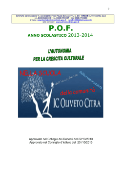 POF anno scolastico 2013 2014 - Istituto Comprensivo J. Sannazzaro