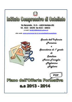 POF 2013-2014 - Istituto Comprensivo di Ostellato